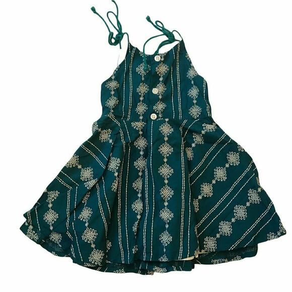 Wildling Well Dressed Wolf Girls Teal Nico Dress 18M - Picture 2 of 5